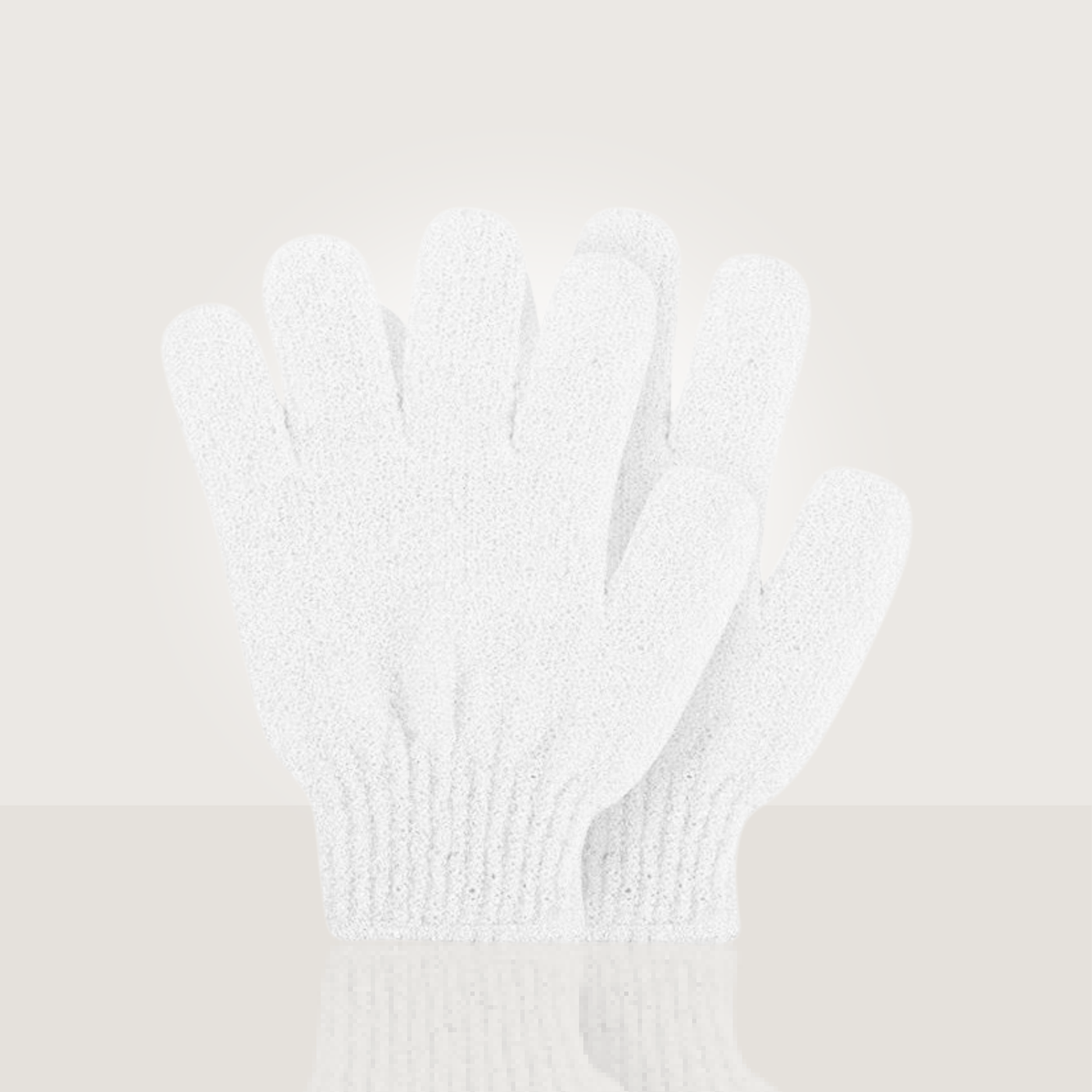 White Exfoliating Gloves